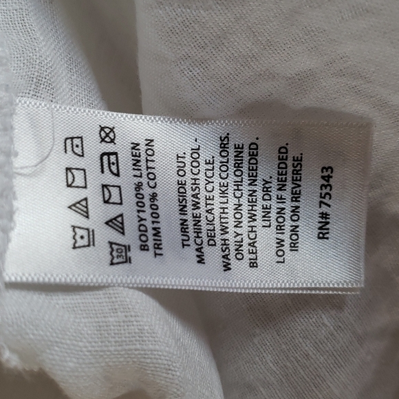 Sigrid Olsen 100 % linen top - Picture 11 of 12